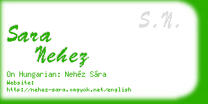 sara nehez business card